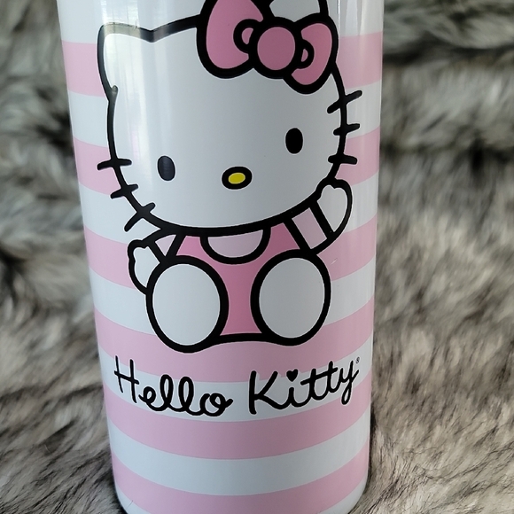 Sanrio Hello Kitty Pink Striped Bottle and Small Kitty Tote Bag - Picture 3 of 9